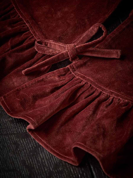 Velvet Ruffle Tree Skirt - Red