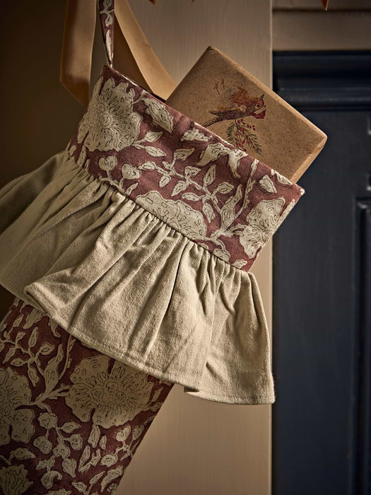 Block Print Ruffle Stocking