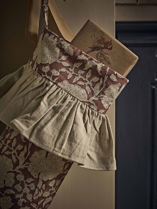 Block Print Ruffle Stocking