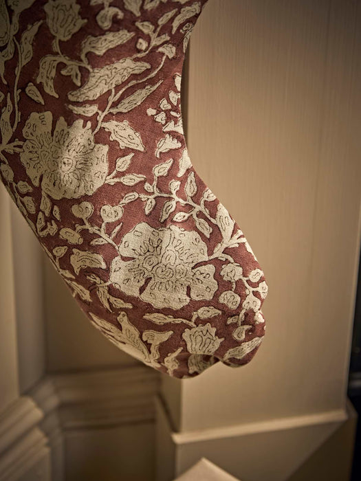 Block Print Ruffle Stocking