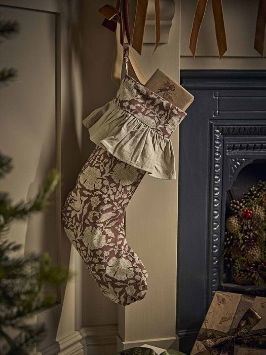 Block Print Ruffle Stocking
