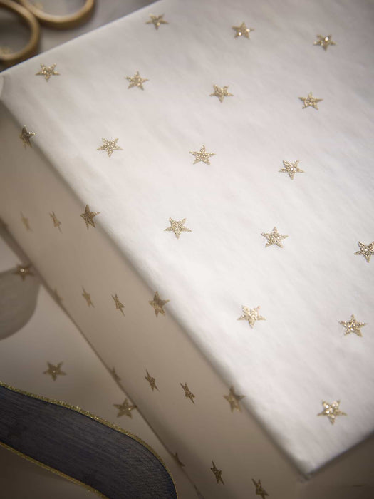 Glittered Stars Wrapping Paper - 5m