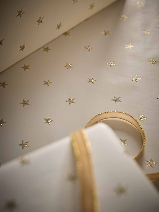 Glittered Stars Wrapping Paper - 5m