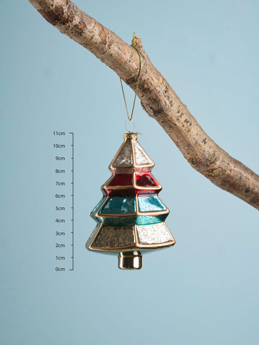 Three Multicoloured Glass Hanging Trees