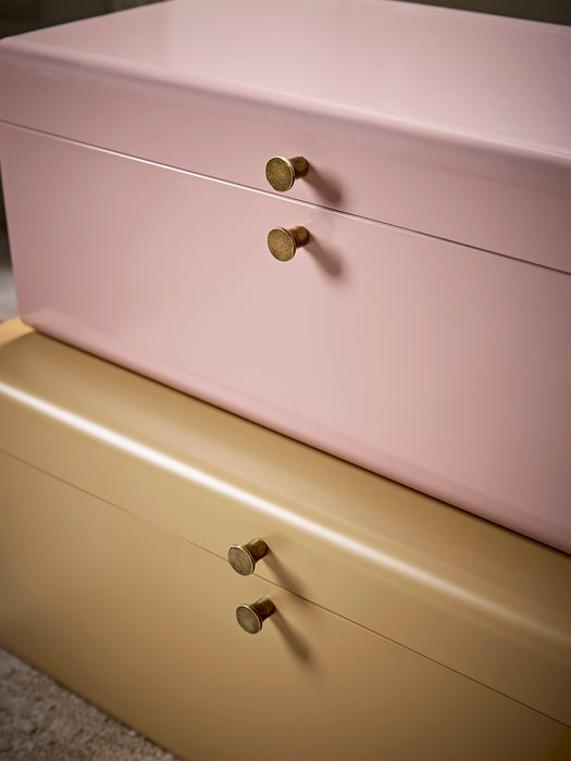 Two Metal Storage Boxes