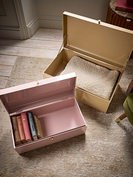 Two Metal Storage Boxes