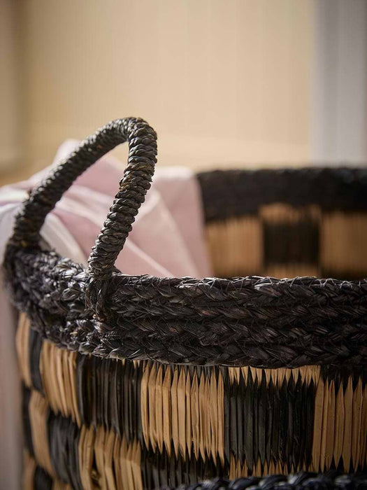 Set Of Three Chequer Board Storage Baskets