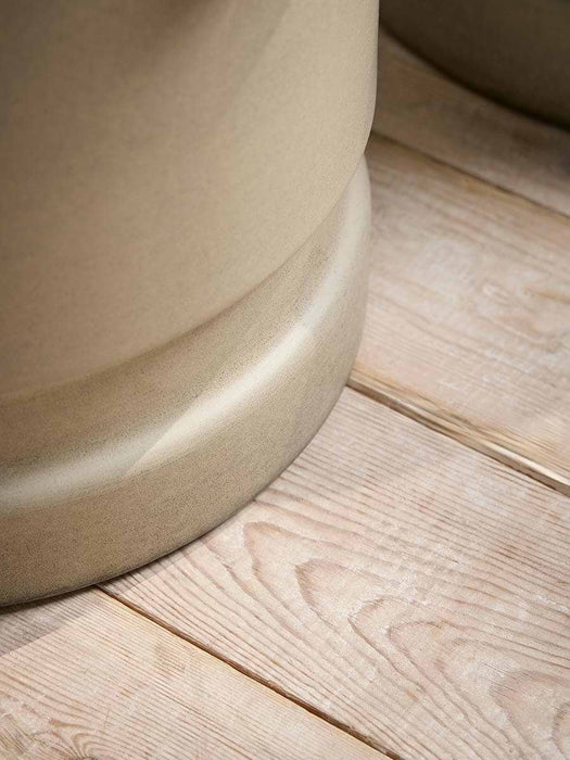 Two Large Ridged Metal Planters