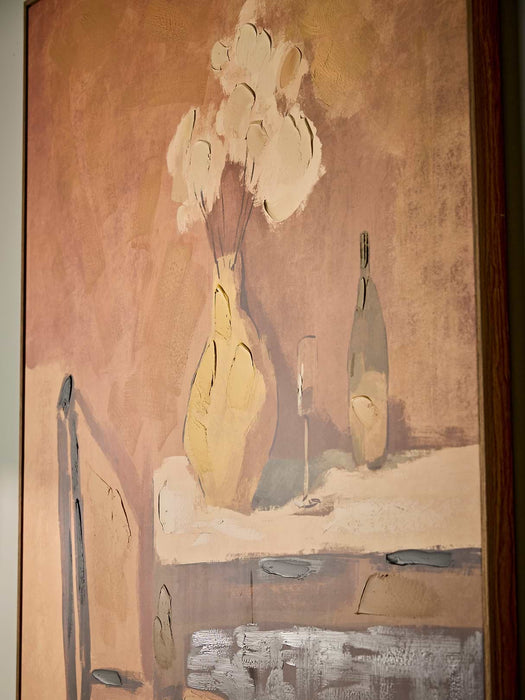 Bistro Handpainted Framed Canvas