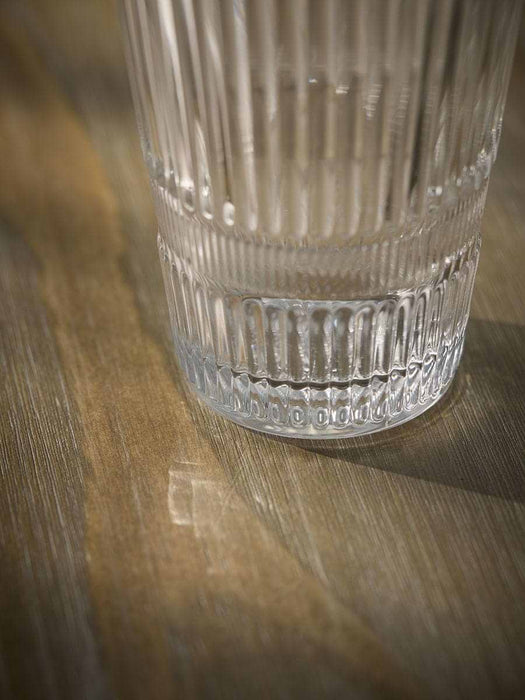 Four Ridged High Ball Glasses