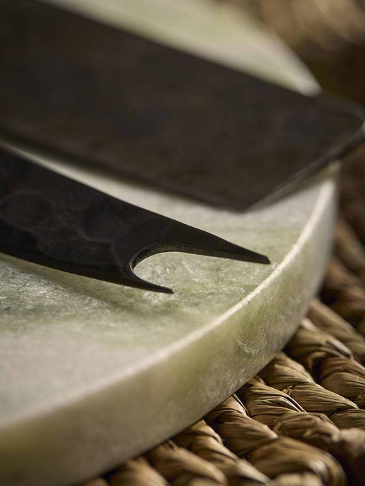Two Oak Handle Cheese Knives