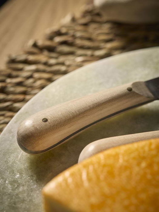 Two Oak Handle Cheese Knives
