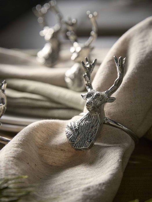 Four Stag Napkin Rings