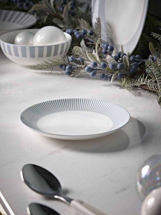 Striped Bone China Side Plate