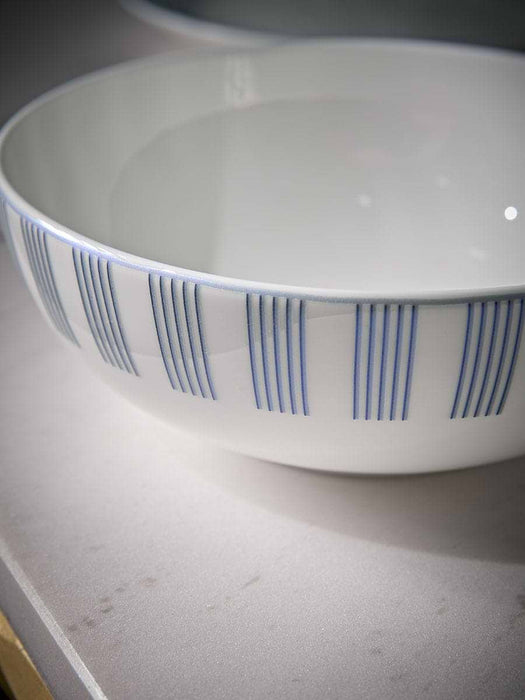 Striped Bone China Bowl
