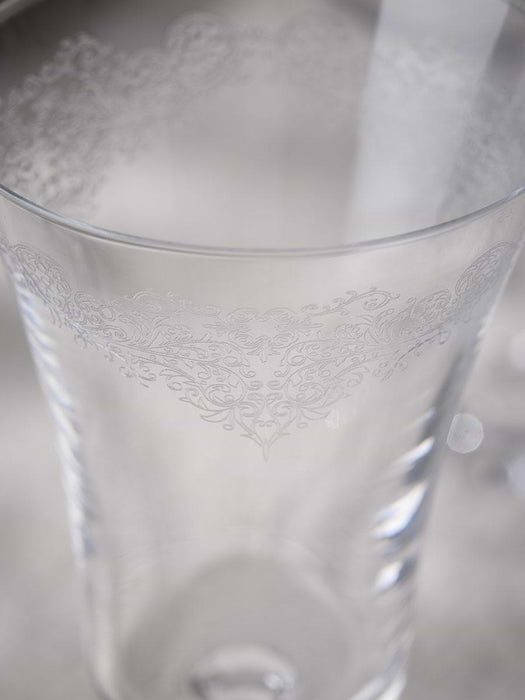Four Filigree Crystal Wine Glasses