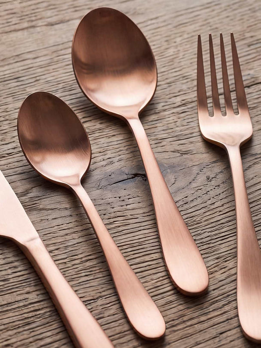 Sixteen Piece Cutlery Set - Rose Gold