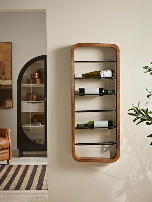 Curved Wooden Wine Rack