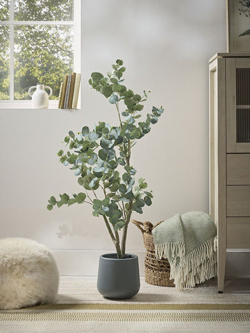 Faux Potted Eucalyptus Tree - Small