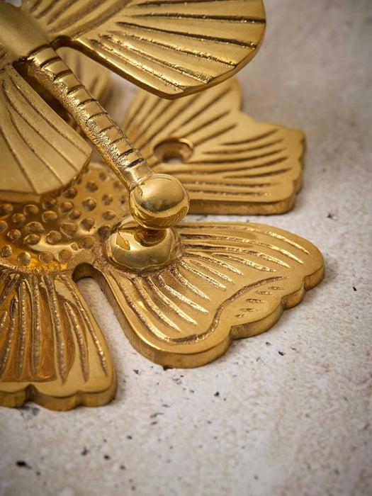 Dragonfly Door Knocker - Solid Brass