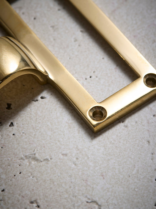 Library Label Card Frame - Solid Brass