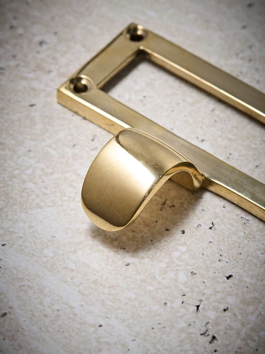 Library Label Card Frame - Solid Brass
