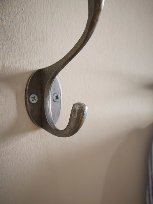 Set of Three Double Coat Hooks -Cast Iron