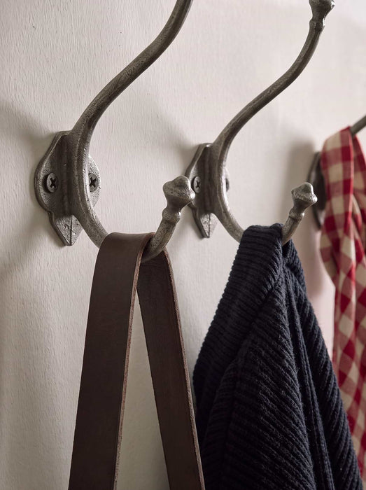 Set of Three Decorative Double Coat Hooks