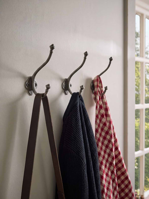 Set of Three Decorative Double Coat Hooks
