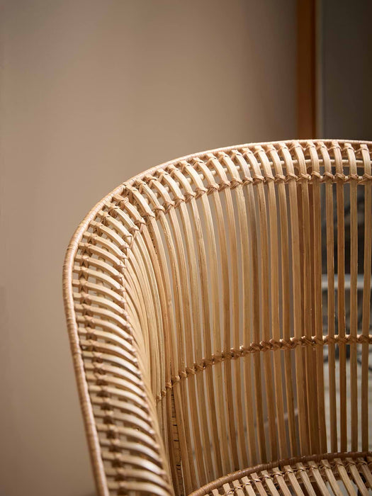 Flat Rattan Scoop Chair