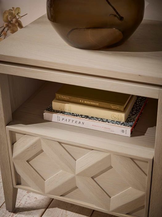 Oak Diamond Bedside Table