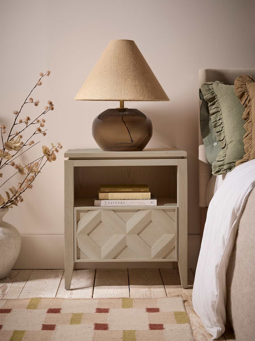 Oak Diamond Bedside Table