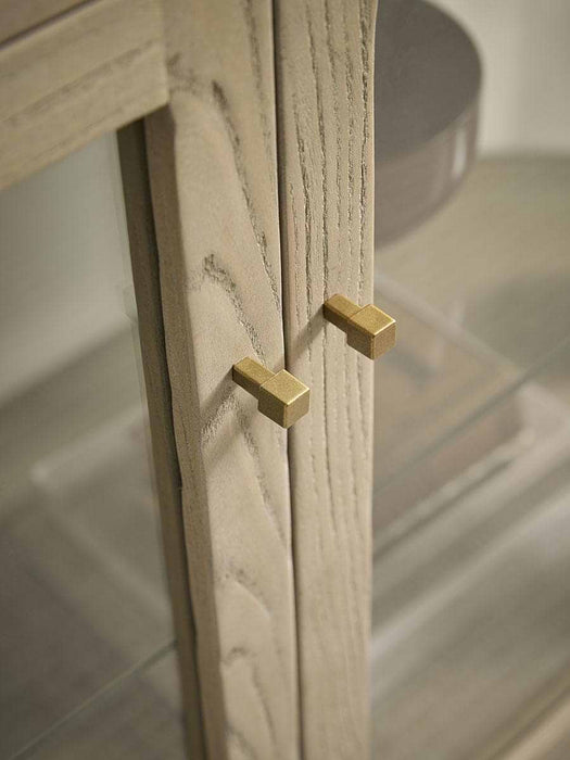 Curved Oak Display Sideboard