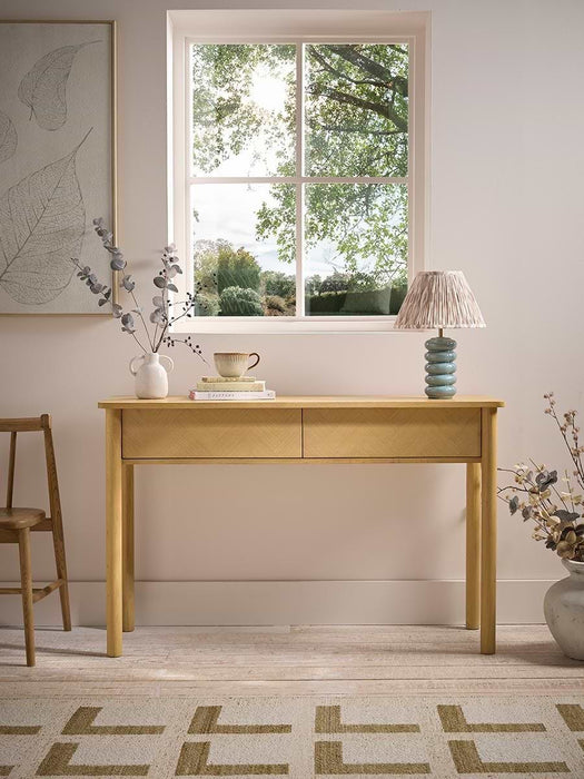 Alva Oak Storage Console Table