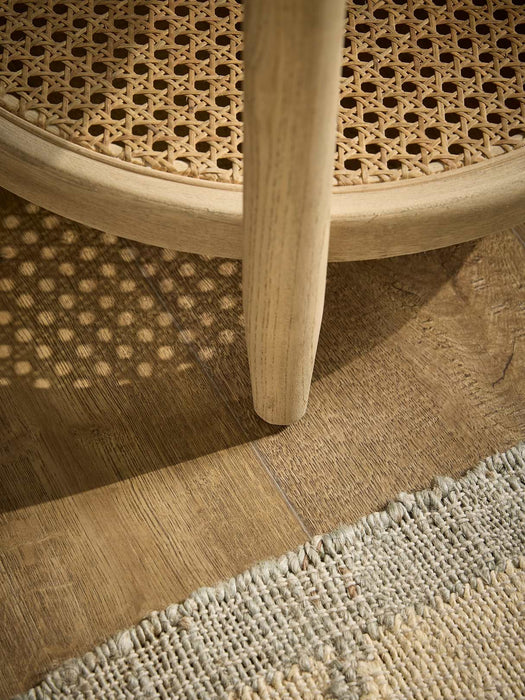 Curved Rattan Side Table