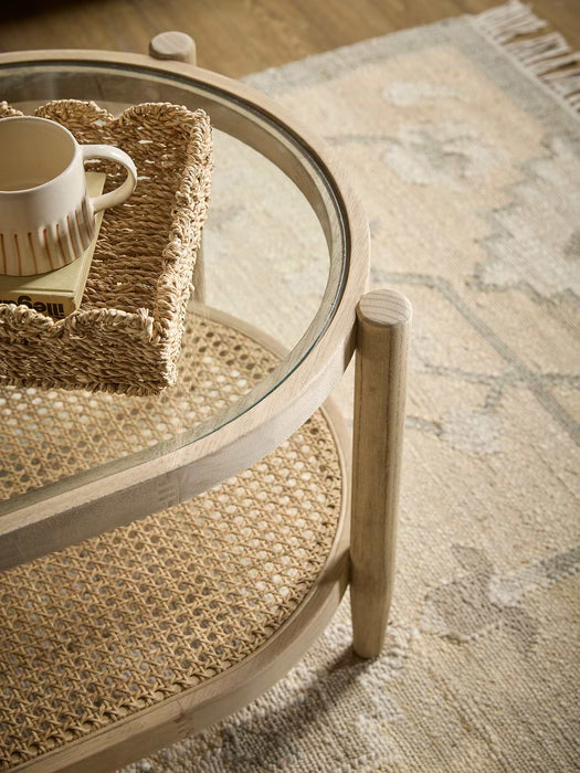 Curved Rattan Coffee Table