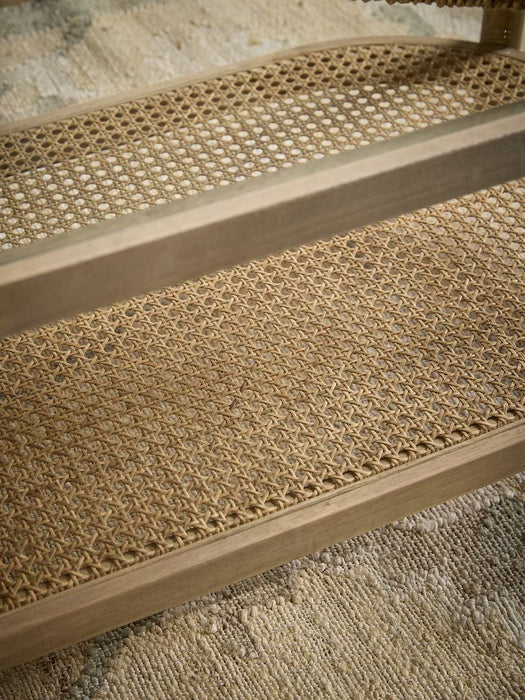 Curved Rattan Coffee Table