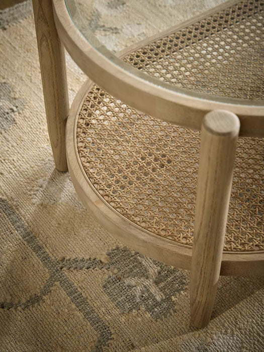 Curved Rattan Coffee Table