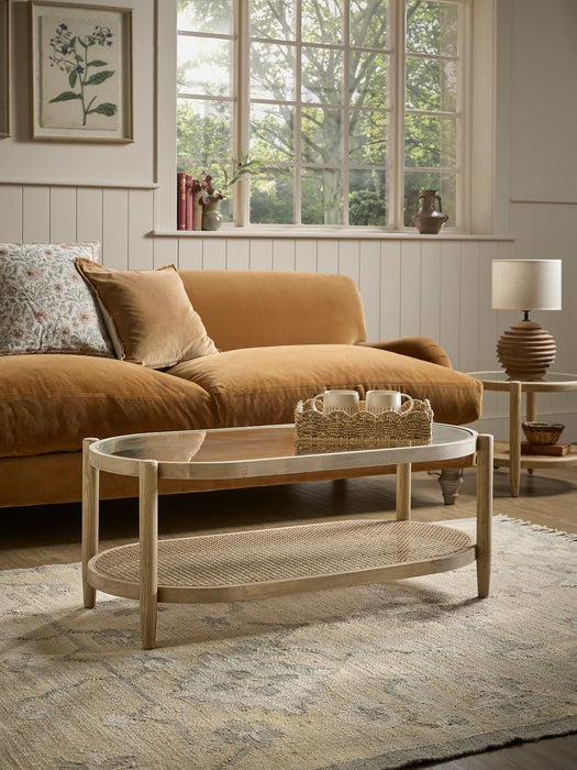 Curved Rattan Coffee Table