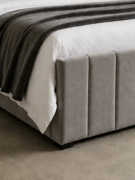 Ivor Velvet Ottoman Storage Bed - Double