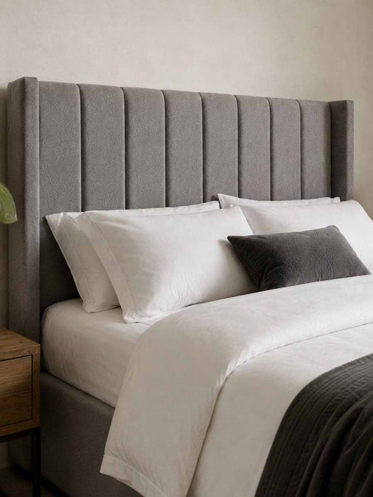 Ivor Velvet Ottoman Storage Bed - Double