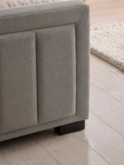Odin Slate Grey Velvet Bed - Double