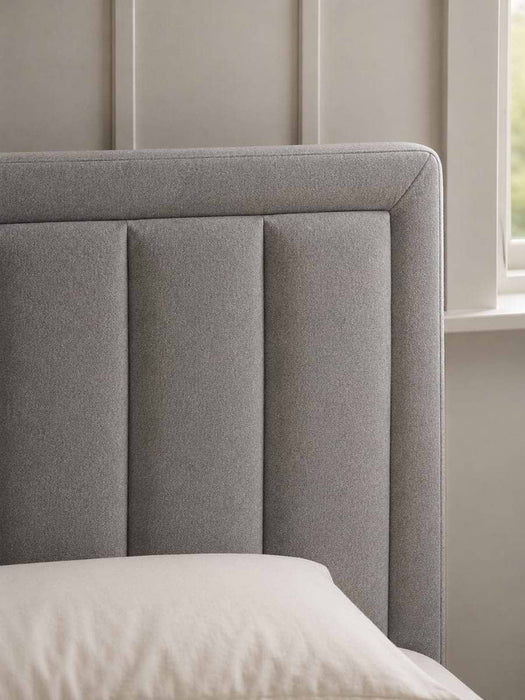Odin Slate Grey Velvet Bed - Double