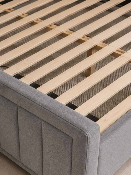 Odin Slate Grey Velvet Bed - Double