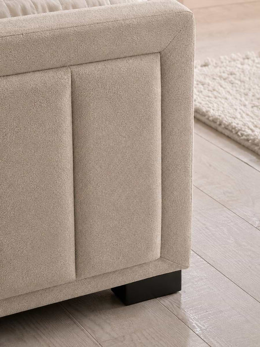 Odin Cream Velvet Bed -Double