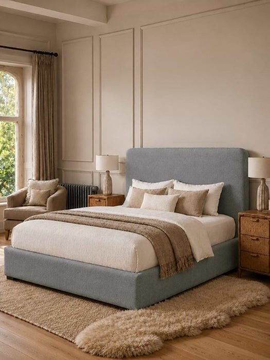 Slate Grey Nils Ottoman Storage Bed - Double