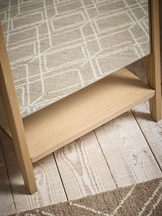 Oak Frameless Floor Length Mirror