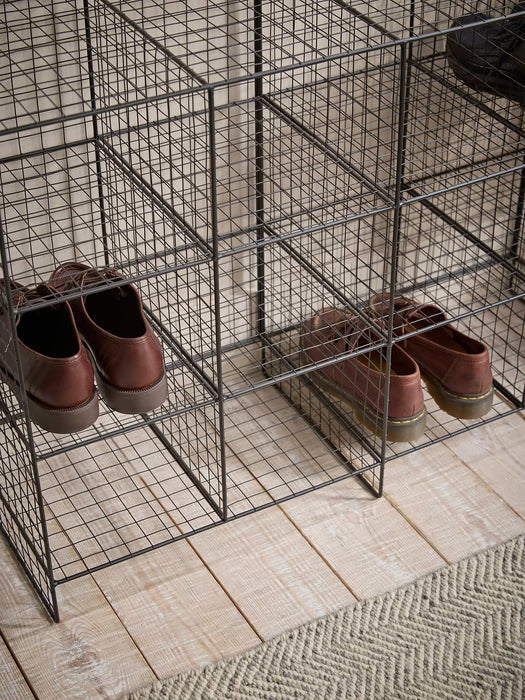 Large Wire Shoe Rack - Black