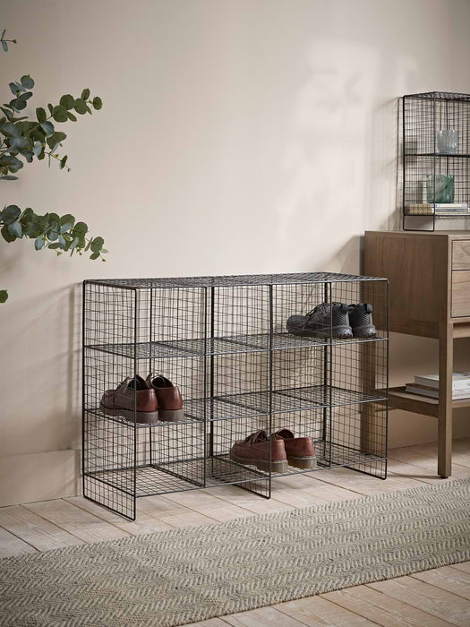Large Wire Shoe Rack - Black
