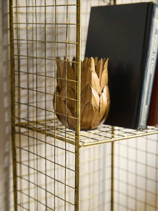 Small Wire Shelf Unit - Antique Gold